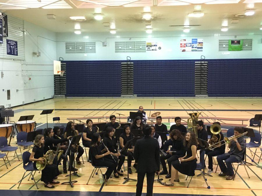 The band playing at the End of the Year Music Department Concert
