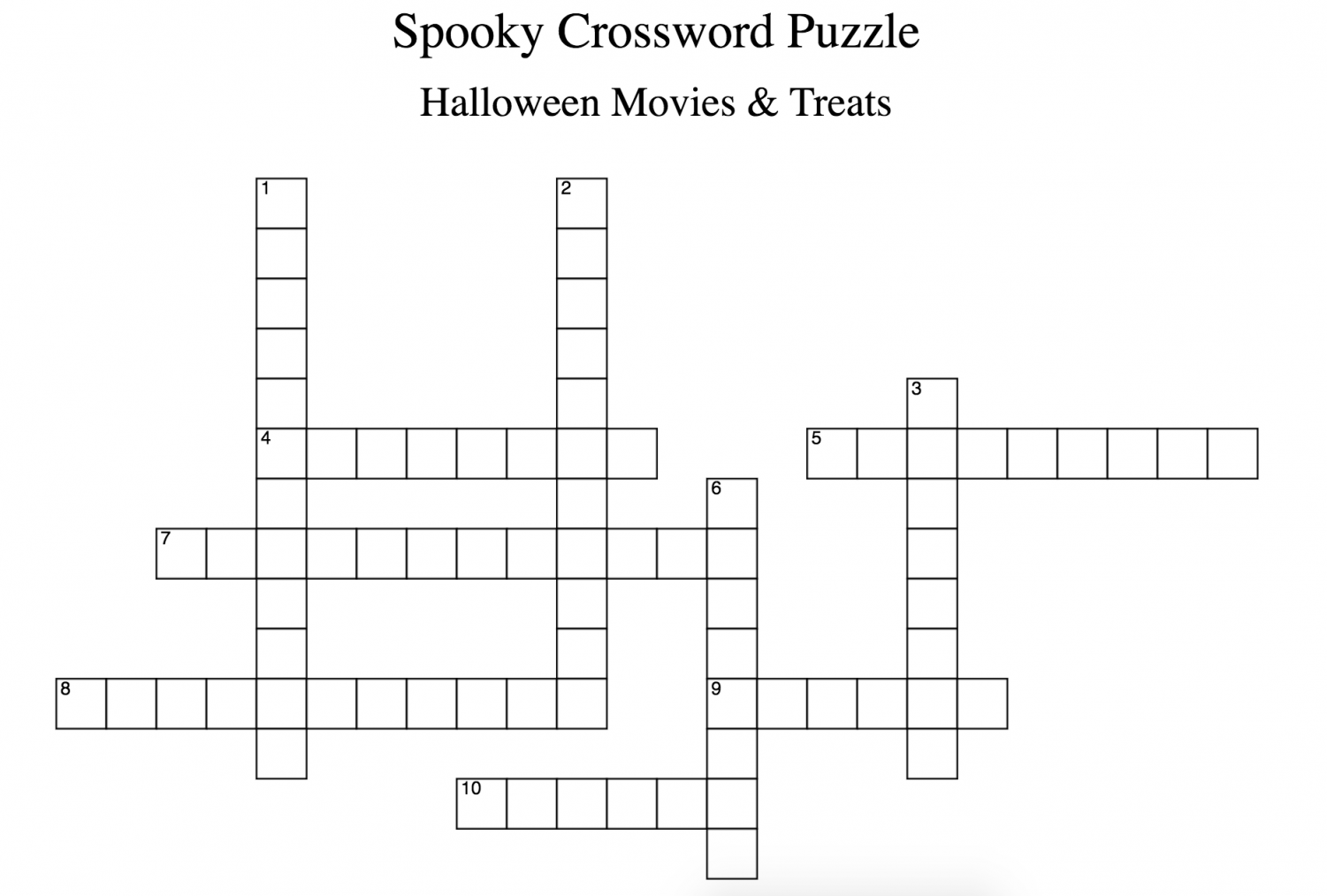 spookiness crossword