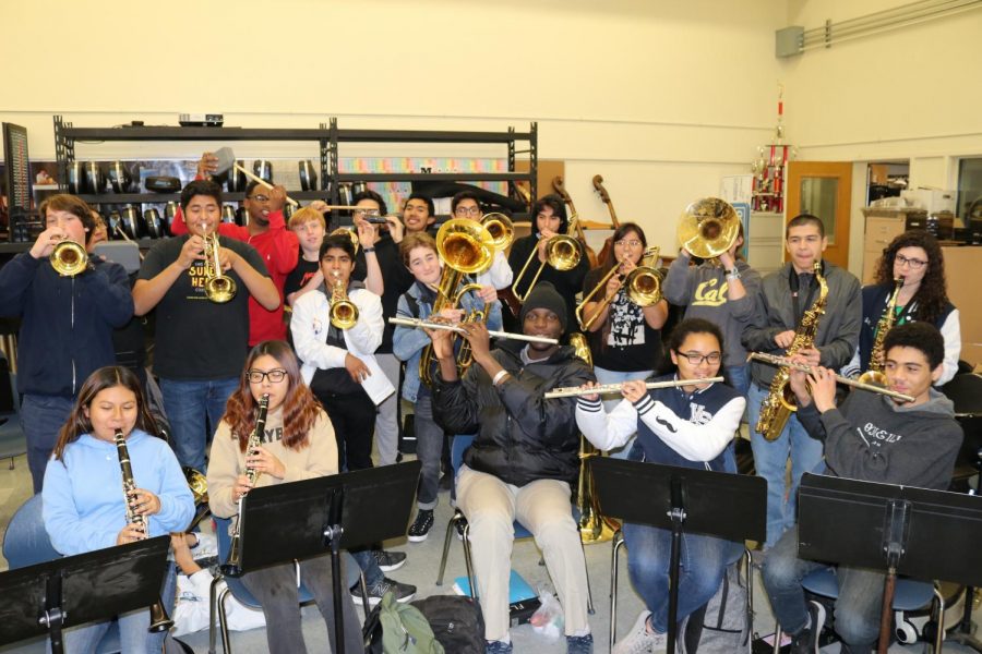 The band rehearses for their Valentines Day fundraiser.