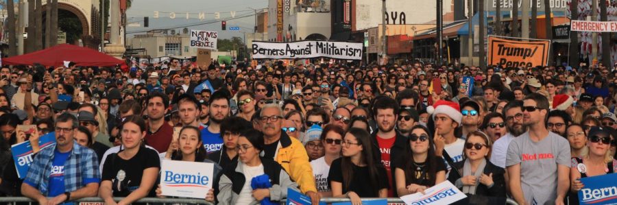 Thousands of people attended a Bernie Sanders rally in Venice Beach last December.