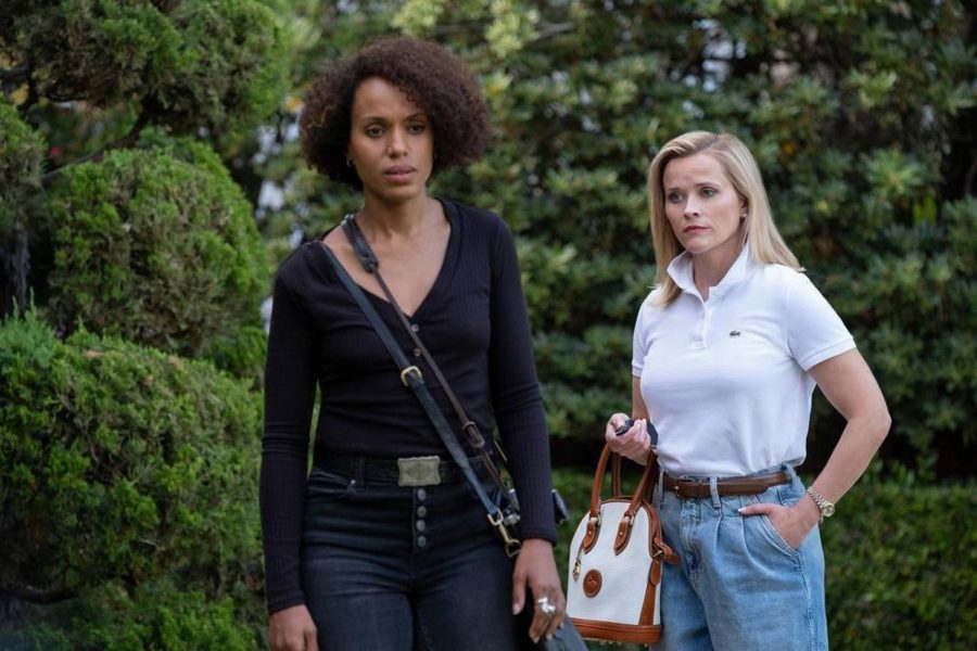 Kerry Washington and Reese Witherspoon as Mia Warren and Elena Richardson in the Hulu limited series Little Fires Everywhere.