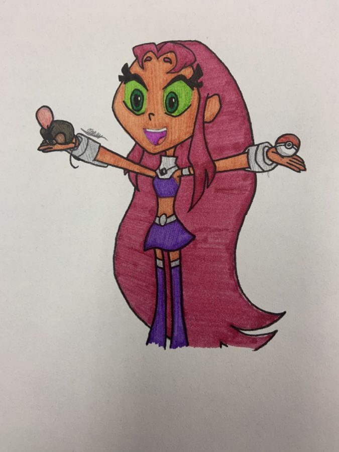An+illustration+of+Starfire+from+Teen+Titans+Go%21+done+by+sophomore+Nancy+Gaytan